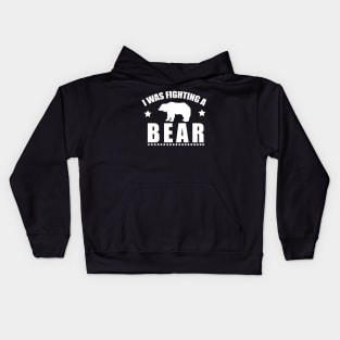 Funny Injury Get Well Gift - I was fighting a bear Kids Hoodie